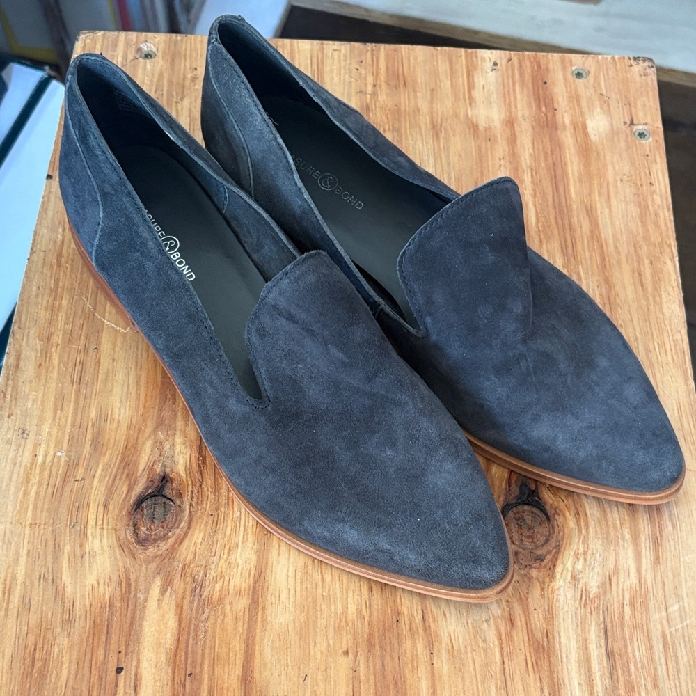 Treasure & Bond Charcoal Suede Loafers